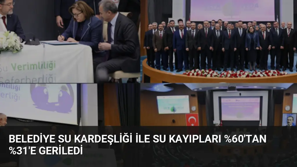 Belediye Su Kardeşliği ile Su Kayıpları 'tan 'e Geriledi