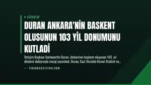 Duran Ankara’nin Baskent Olusunun 103 Yil Donumunu Kutladi