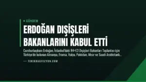 Erdoğan Dışişleri Bakanlarını Kabul Etti