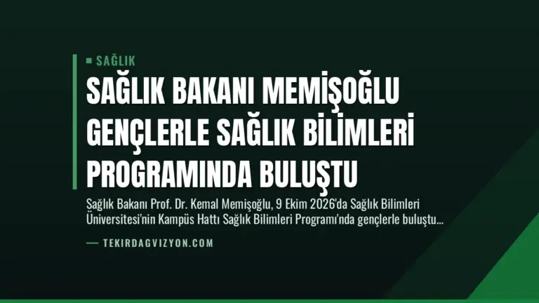 Sağlık Bakanı Memişoğlu Gençlerle Sağlık Bilimleri Programında Buluştu