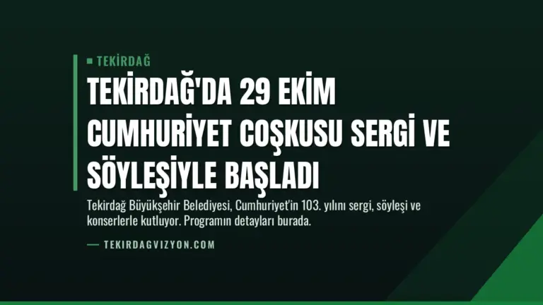Tekirdağ'da 29 Ekim Cumhuriyet Coşkusu Sergi ve Söyleşiyle Başladı