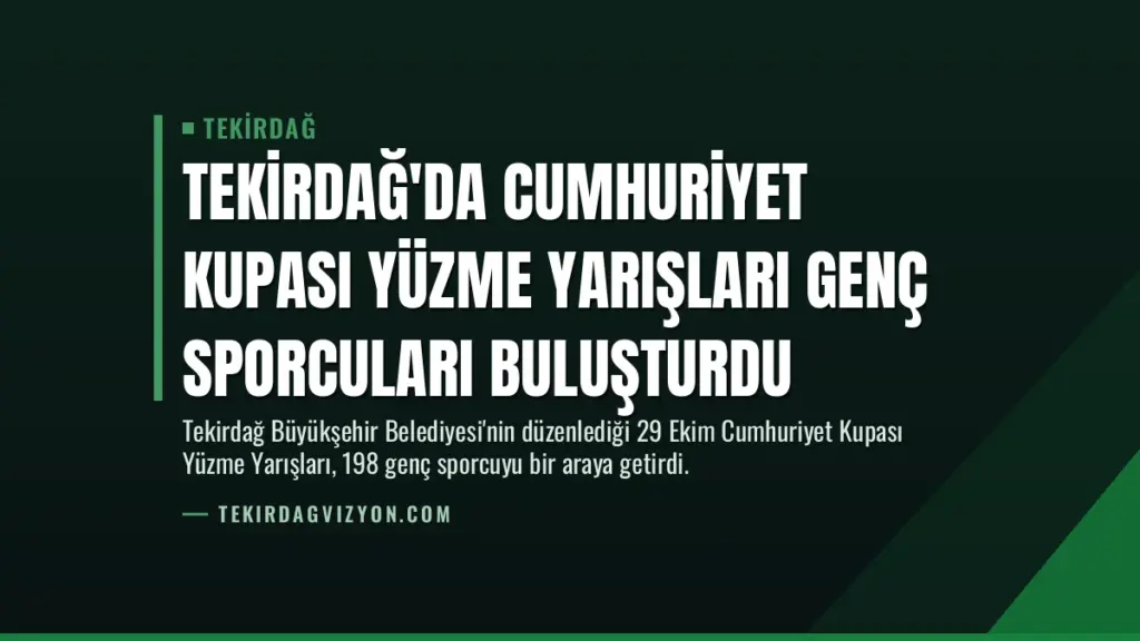 Tekirdağ'da Cumhuriyet Kupası Yüzme Yarışları Genç Sporcuları Buluşturdu