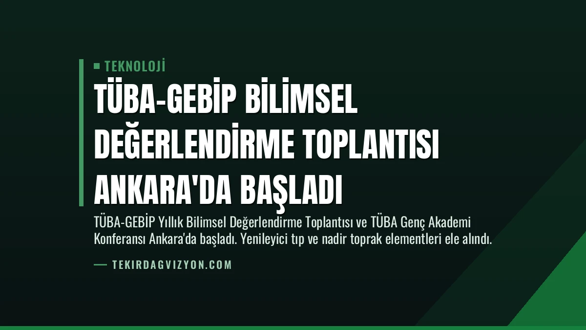 TÜBA-GEBİP Bilimsel Değerlendirme Toplantısı Ankara’da Başladı